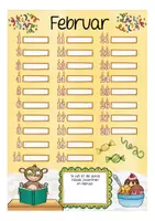 Vista previa - Hojas de trabajo - Geburtstagskalender Affenklasse in der Grundschule - Paket für dein Klassenmaskottchen Deutsch / Alemán - página 3