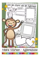 Vista previa - Hojas de trabajo - Meine Stärken - Affenklasse Selbstvertrauen stärken (Klassenmaskottchen) Deutsch / Alemán - Portada