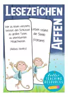 Vista previa - Manualidades / Dibujos para colorear - Lesezeichen Affe / Affenklasse - zum Schulanfang / Schulstart (Klassenmaskottchen) Deutsch / Alemán - Portada