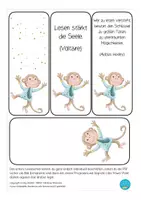 Vista previa - Manualidades / Dibujos para colorear - Lesezeichen Affe / Affenklasse - zum Schulanfang / Schulstart (Klassenmaskottchen) Deutsch / Alemán - página 1