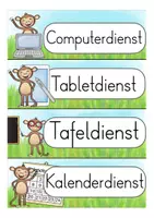 Vista previa - Unidades / Secuencias / Situaciones de Aprendizaje - Klassendienste - Schilder für die Affenklasse in der Grundschule (Klassenmaskottchen) Deutsch / Alemán - página 3