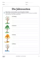 Vorschau - Arbeitsblätter - Arbeitsblatt »Die Jahreszeiten« - Deckblatt