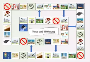 Vorschau - Spiele - Brettspiel / Spielplan "Haus und Wohnung" (Thema Wohnen) DaZ - Seite 2