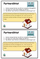 Aperçu - Cartes d'exercices - Dictée du partenaire "Haus und Wohnung" Allemand - Page 2