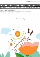 Aperçu - Feuilles d'exercices - Compléter un dessin en reliant les points - printemps' - Page 2