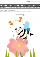 Aperçu - Feuilles d'exercices - Compléter un dessin en reliant les points - printemps' - Page 3