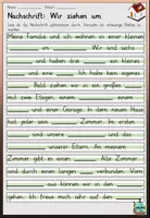 Aperçu - Feuilles d'exercices - dictée pratiquée "Wir ziehen um" Allemand - Page 3