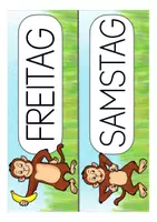 Vista previa - Para docentes: organización, planificación y formación - Tagestransparenz für die Affenklasse Grundschule (Klassenmaskottchen) Deutsch / Alemán - página 3
