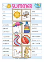 Aperçu - Jeux - SUMMER activities and things English clip cards game / jeu Anglais - Page 2