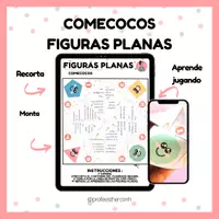 Vista previa - Manualidades / Dibujos para colorear - Comecocos repaso figuras planas - Portada