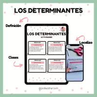 Vista previa - Hojas de trabajo - Los determinantes - Portada