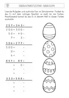 Vorschau - Arbeitsblätter - Eiersuche - Halbschriftliche Addition - Seite 1