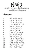 Vorschau - Arbeitsblätter - Bingo: Addition und Subtraktion von Dezimalzahlen - Seite 3