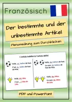 Vorschau - Präsentationen/Tafelbilder - Bestimmter und unbestimmter Artikel im Französischen - Plenumsübung - Deckblatt