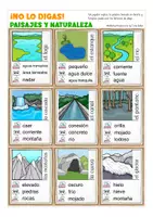 Vista previa - Juegos / Gamificación - paisajes y naturaleza ¡No lo digas! juego para explicar palabras Español / E.L.E. - página 2