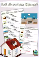 Aperçu - Feuilles d'exercices - Exercice d'alphabétisation pour débutants "Ist das das Haus?" Thème "Wohnen" Allemand - Page de couverture