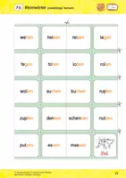 Vorschau - Spiele - 2-Lese-Domino-Reimen: Verb-Reimwörter - Seite 1