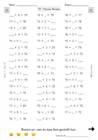 Vorschau - Arbeitsblätter - Addition - Platzhalter - ZR 20 ohne ZÜ - dreifach differenziert - 10x100/50 Aufgaben - Seite 1