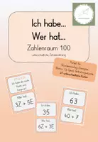 Vorschau - Spiele - Ich habe... Wer hat... ZR100 Zahldarstellung Mathe 2. Klasse - Deckblatt