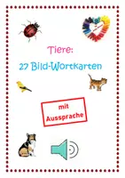 Vorschau - Fördermaterial/Inklusion - DaZ/DaF: Deutsch VIDEO mit AUSSPRACHE Tiere - Deckblatt