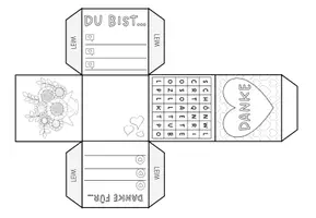 Vorschau - Mal- und Bastelvorlagen - Muttertag | Geschenkbox basteln (editierbare Vorlage) - Seite 3