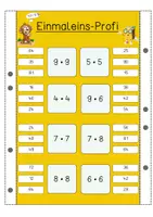 Vorschau - Stationenlernen - Klammerkarten Einmaleins Mathe Freiarbeit Lerntheke Gemischte Aufgaben - Deckblatt