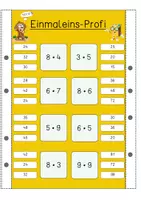Vorschau - Stationenlernen - Klammerkarten Einmaleins Mathe Freiarbeit Lerntheke Gemischte Aufgaben - Seite 1
