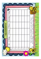Vista previa - Manualidades / Dibujos para colorear - Stundenplan - Bienenklasse (Klassenmaskottchen) Deutsch / Alemán - página 1