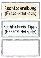Aperçu - Cartes / Images - FRESCH Rechtschreibtipps - Fächer und Hilfskarten DaF DaZ - Page 1