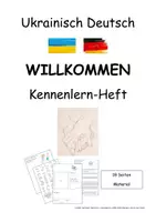 Vorschau - Arbeitsblätter - Ukrainisch Deutsch Kennenlern-Heft - Deckblatt
