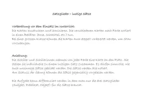 Vorschau - Stationenlernen - Satzglieder lustige Sätze schreiben - Seite 3