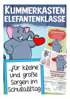 Vista previa - Hojas de trabajo - Kummerkasten Elefantenklasse (Klassenmaskottchen) Deutsch / Alemán - Portada