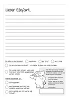 Vista previa - Hojas de trabajo - Kummerkasten Elefantenklasse (Klassenmaskottchen) Deutsch / Alemán - página 2