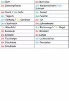Aperçu - Feuilles d'exercices - Liste de mots "Wohnzimmer und Schlafzimmer" Allemand - Page 3
