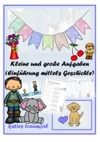 Vorschau - Arbeitsblätter - Kleine und große Aufgaben bis 20 (Einführung mittels Geschichte) - Deckblatt