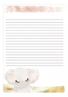 Vista previa - Manualidades / Dibujos para colorear - KOSTENLOS! Schreibvorlage Elefantenklasse Elefanten - mit Maske (Klassenmaskottchen) Deutsch / Alemán - página 1