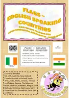 Vorschau - Spiele - Flags- English speaking countries: Gruppenbildung, Lernkartei, Merkspiel - Deckblatt