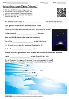 Vorschau - Arbeitsblätter - Arbeitsblatt "Himmel" + Onlineübung & MP3 + Infografiken - Deckblatt