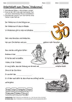 Vorschau - Arbeitsblätter - Arbeitsblatt "Hinduismus" + Onlineübung & MP3 + Infografik - Deckblatt