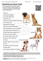 Vorschau - Arbeitsblätter - Lernposter + Arbeitsblatt "Hunde" + Onlineübung & MP3 + Mindmap + Infografik - Seite 1