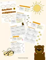 Vorschau - Arbeitsblätter - Schriftlich multiplizieren Arbeitsheft - Deckblatt