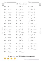Vorschau - Arbeitsblätter - Addition - Platzhalter - ZR 20 mit ZÜ - dreifach differenziert - 10x100/50 Aufgaben - Seite 2