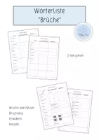 Vorschau - Arbeitsblätter - GESAMTPAKET "Wörterlisten Mathe 5-8" (wachsend) - Seite 1