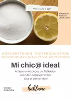 Vorschau - Arbeitsblätter - Liedanalyse zur Reflektion über den idealen Partner - Deckblatt