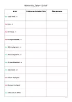 Vorschau - Arbeitsblätter - Wörterliste - Daten & Zufall (Klasse 6) - Seite 1