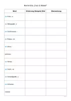 Vorschau - Arbeitsblätter - Wörterliste - Kreis & Winkel (Klasse 6) - Seite 1