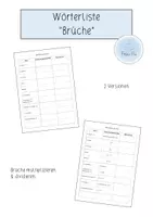 Vorschau - Arbeitsblätter - Materialpaket "Wörterlisten Mathe 7" - Seite 1