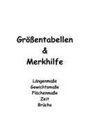 Vorschau - Fördermaterial/Inklusion - Größen-Leertabelle-Größentabelle - Seite 1