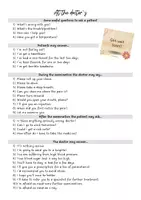 Vorschau - Arbeitsblätter - At the doctor`s phrases, jobs, health issues - Seite 1