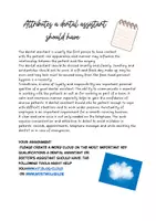 Vorschau - Arbeitsblätter - Attributes a dental assistant should have, key qualifications, jobs - Seite 1